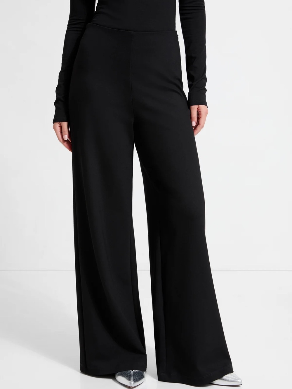 Marcella Stockton Wide-Leg Ponte Pants - NWT Medium